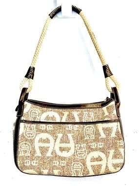 Etienne Aigner Vintage Handbag Signature 
Equestrian Jacquard Purse Shoulder Bag